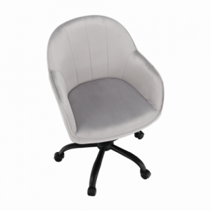 Irodai szék, Velvet anyag világosszürke|fekete, EROL