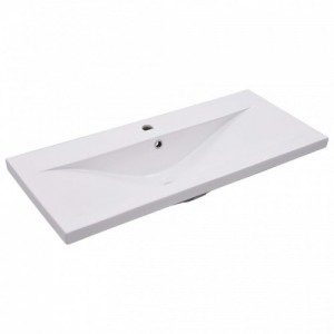 Fehér-sonoma színű forgácslap fürdőszobai bútorszett