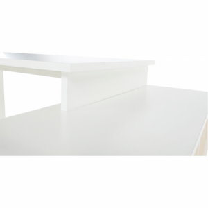 Íróasztal, fehér|szürke, DALTON 2  NEW VE 02