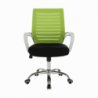 Irodai szék, zöld|fekete|fehér|króm, OZELA