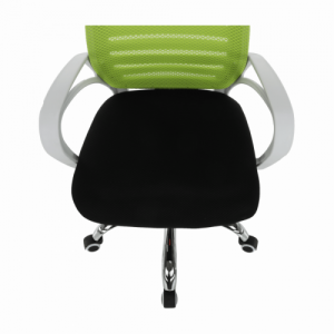 Irodai szék, zöld|fekete|fehér|króm, OZELA