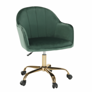Irodai szék, zöld Velvet szövet|arany, EROL
