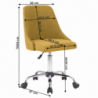 Irodai szék, sárga|króm, EDIZ