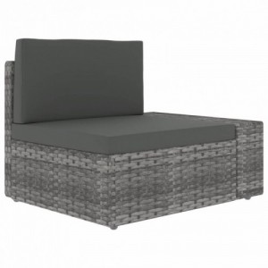 8 részes szürke polyrattan kerti ülőgarnitúra