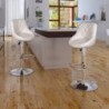 240466  Bar Stools 2 pcs White Faux Leather