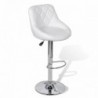 240466  Bar Stools 2 pcs White Faux Leather