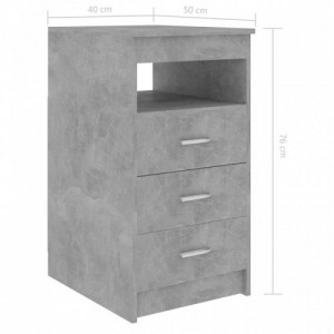 Betonszürke szerelt fa íróasztal 140 x 50 x 76 cm