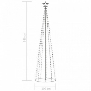 Kúp alakú karácsonyfa 400 meleg fehér LED-del 100 x 360 cm