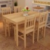 Fa Étkező Asztal 4 Székkel | étkező garnitúra Természetes