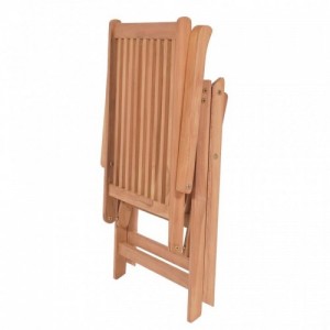 6 db dönthető tömör tíkfa kerti szék