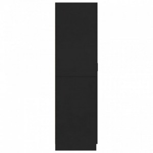 Fekete szerelt fa ruhásszekrény 80 x 52 x 180 cm