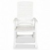 4 db fehér dönthető műanyag kerti szék