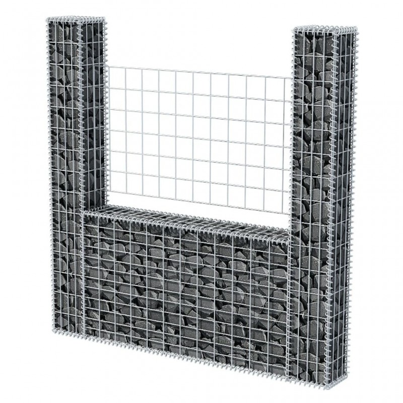 U-alakú horganyzott acél gabion kosár 160 x 20 x 150 cm