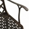 4 db bronzszínű öntött alumínium kerti szék