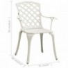 2 db fehér öntött alumínium kerti szék