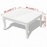 Magasfényű fehér dohányzóasztal 80 x 80 x 42 cm