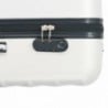 3 db fényes ezüstszínű keményfalú ABS gurulós bőrönd