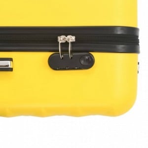3 db sárga keményfalú ABS gurulós bőrönd