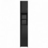 VidaXL magasfényű fekete forgácslap fürdőszobaszekrény 32x25,5x190 cm