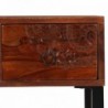 Tömör kelet-indiai rózsafa és valódi bőr íróasztal 117x50x76 cm