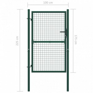 Zöld acél kerítéskapu 100 x 175 cm
