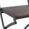 2 db barna összecsukható acél és HDPE kerti szék