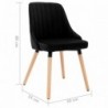 323058  Dining Chairs 2 pcs Black Velvet