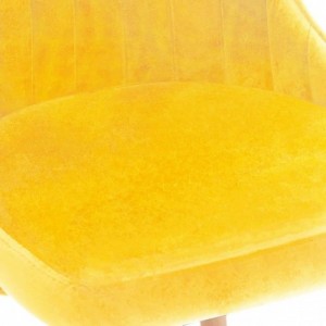 323059  Dining Chairs 2 pcs Yellow Velvet