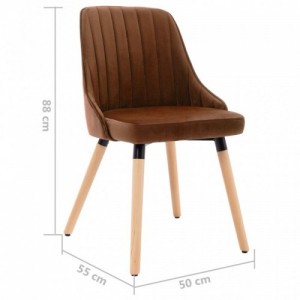 323060  Dining Chairs 2 pcs Brown Velvet