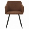 323096  Dining Chairs 2 pcs Brown Fabric