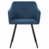323097  Dining Chairs 2 pcs Blue Fabric