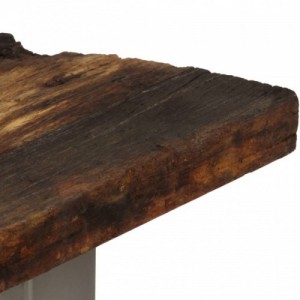 Újrahasznosított fa és acél konzolasztal 120 x 35 x 76 cm