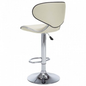 323647  Bar Stools 2 pcs Cream Faux Leather