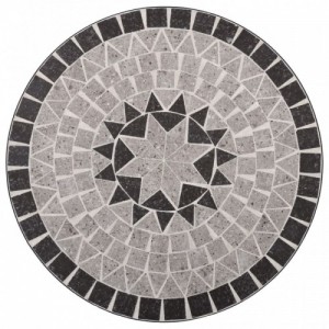 3 részes szürke kerámia mozaikos bisztrószett