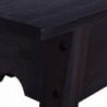Fekete tömör mahagónifa tálalóasztal 120 x 30 x 75 cm