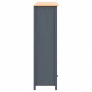 Hill szürke 3 ajtós tömör fenyőfa ruhásszekrény 127x50x170 cm