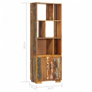 Tömör újrahasznosított fa könyvespolc 60 x 35 x 180 cm