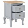 280039  Bedside Cabinets 2 pcs Grey 35x30x49 cm MDF