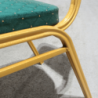 Rakásolható szék, zöld|matt arany keret, ZINA 2 NEW