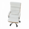 Irodai szék, fehér|barna textilbőr, KOLO CH137020