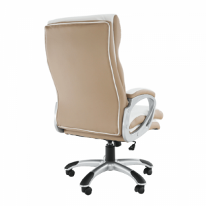 Irodai szék, fehér|barna textilbőr, KOLO CH137020
