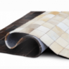 Luxus bőrszőnyeg, fehér|barna |fekete, patchwork, 140x200, bőr TIP 7