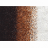 Luxus bőrszőnyeg, fehér|barna |fekete, patchwork, 170x240, bőr TIP 7