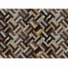 Luxus bőrszőnyeg, barna |fekete|bézs, patchwork, 70x140 , bőr TIP 2