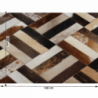 Luxus bőrszőnyeg, barna |fekete|bézs, patchwork, 70x140 , bőr TIP 2