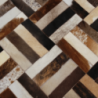 Luxus bőrszőnyeg, barna |fekete|bézs, patchwork, 170x240 , bőr TIP 2
