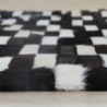 Luxus bőrszőnyeg,  barna |fekete|fehér, patchwork, 69x140, bőr TIP 6