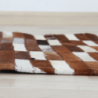 Luxus bőrszőnyeg, barna |fehér, patchwork, 201x300, bőr TIP 5