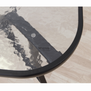 Étkezőasztal, edzett üveg|acél, 150x90 cm, PASTER