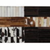 Luxus bőrszőnyeg, fekete|barna|fehér, patchwork, 201x300, bőr TIP 4